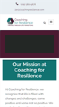 Mobile Screenshot of coachingresilience.com